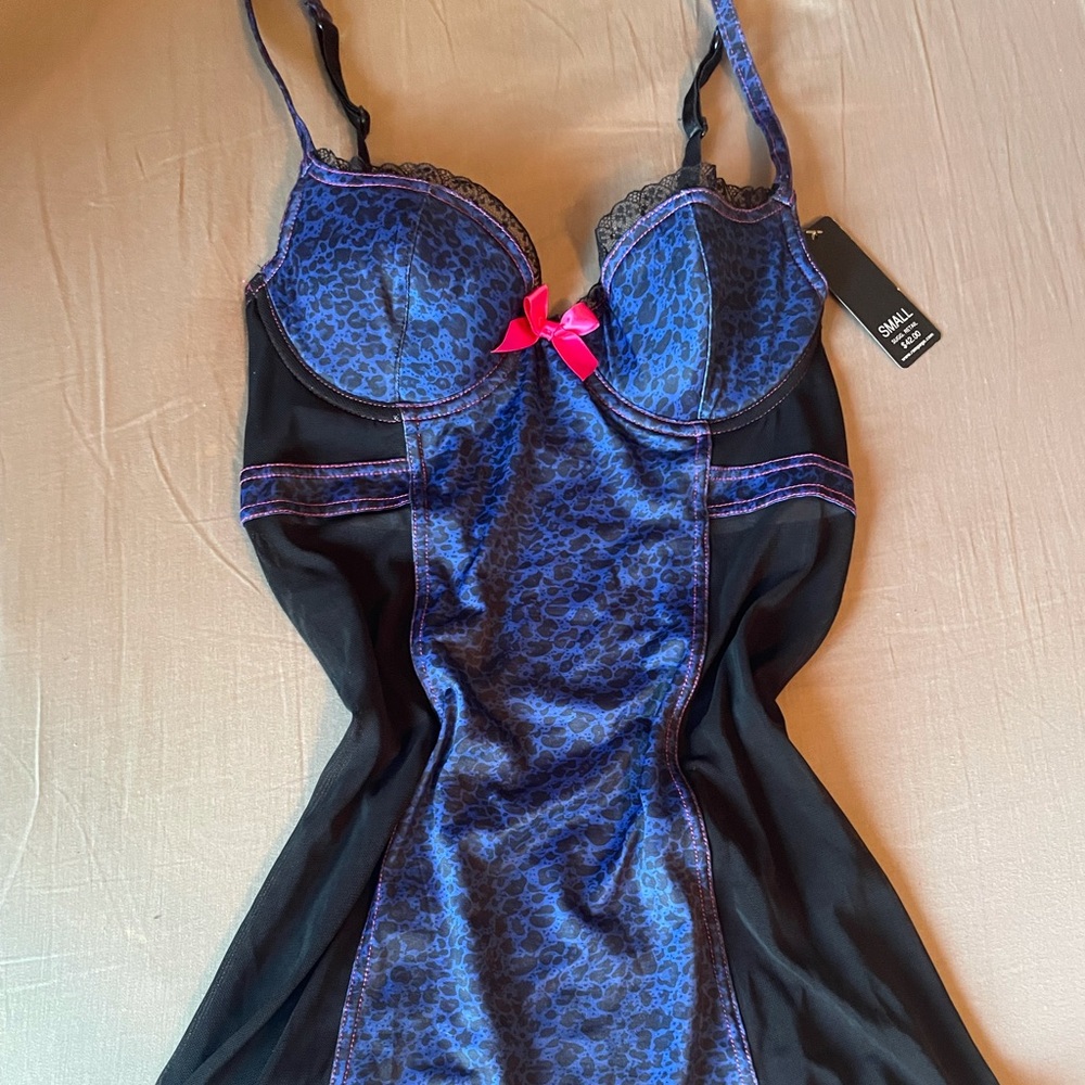 Vintage Blue Babydoll Slip Dress